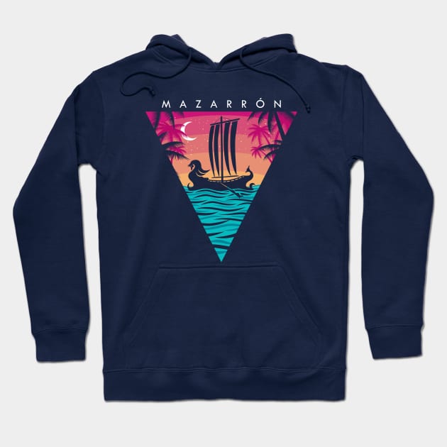 Phoenician Boats - Triangular Emblem Hoodie by mazarronsouvenirs